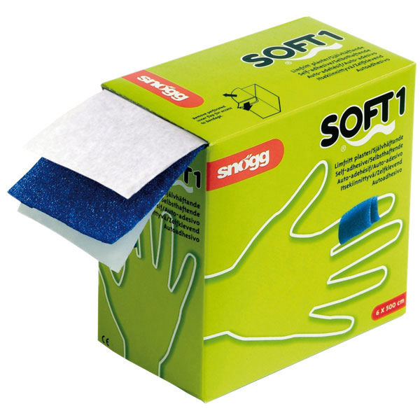 Náplast Snogg Soft 1, flexibilní, bez lepidla, 6cmx4,5m, modrá
